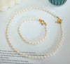 Natural Fresh Water Pearl Necklace and Bracelet Set