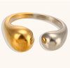 Gold & Silver Duo Open Ring