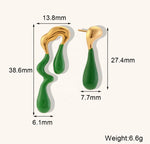 Asymmetrical Water Shape Earrings specification