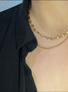 Double Layered Short Chain Link Necklace