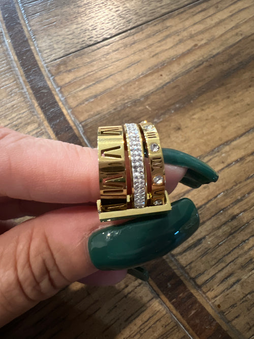 The Roman Numeral Stacked Rings