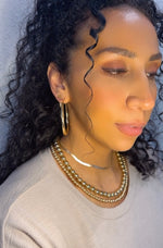 Simple Gold Plated Large Hoop Earrings