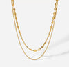Double Layered Short Chain Link Necklace